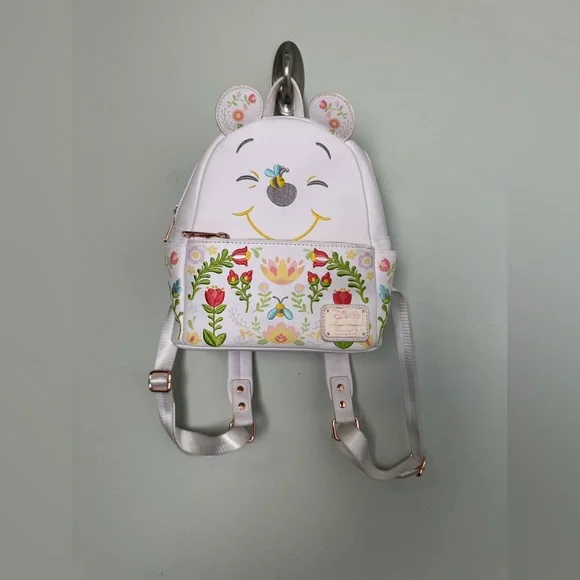 Loungefly X Disney Winnie The Pooh Cosplay Folk Floral Mini Backpack - Picture 2 of 15